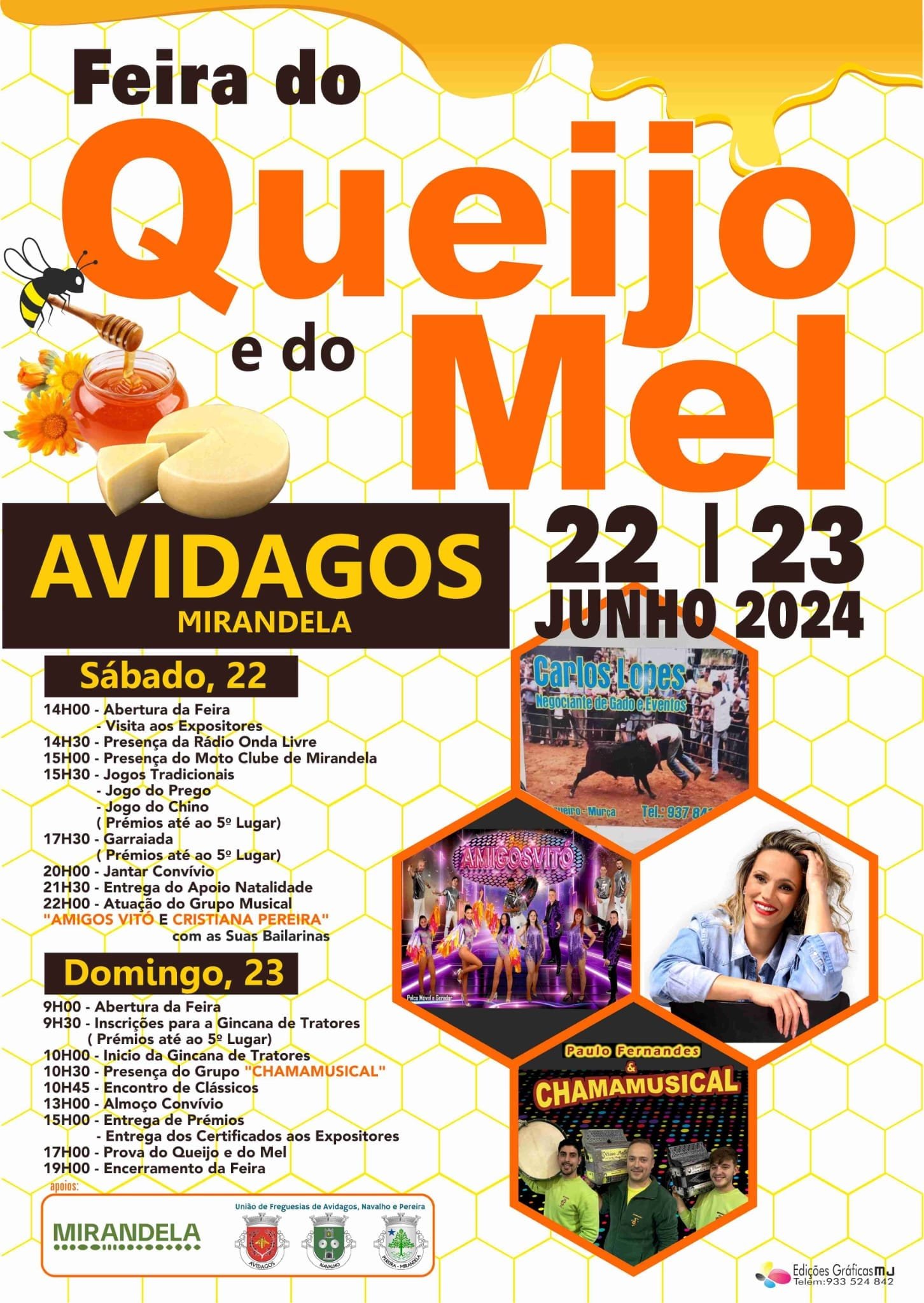 Cartaz Feira do Queijo e do Mel 2024 - Mirandela