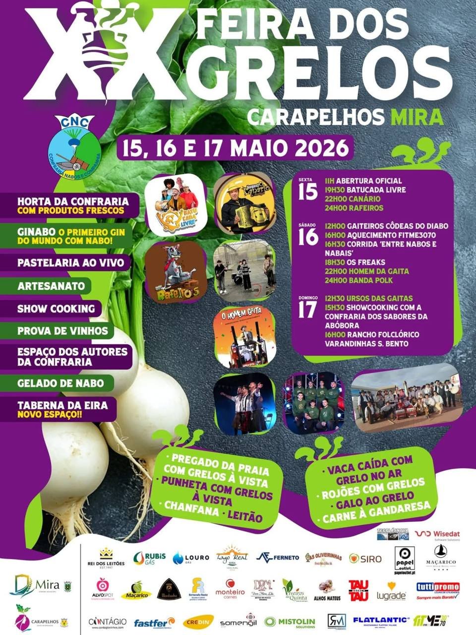 Cartaz Feira dos Grelos 2026 - Carapelhos