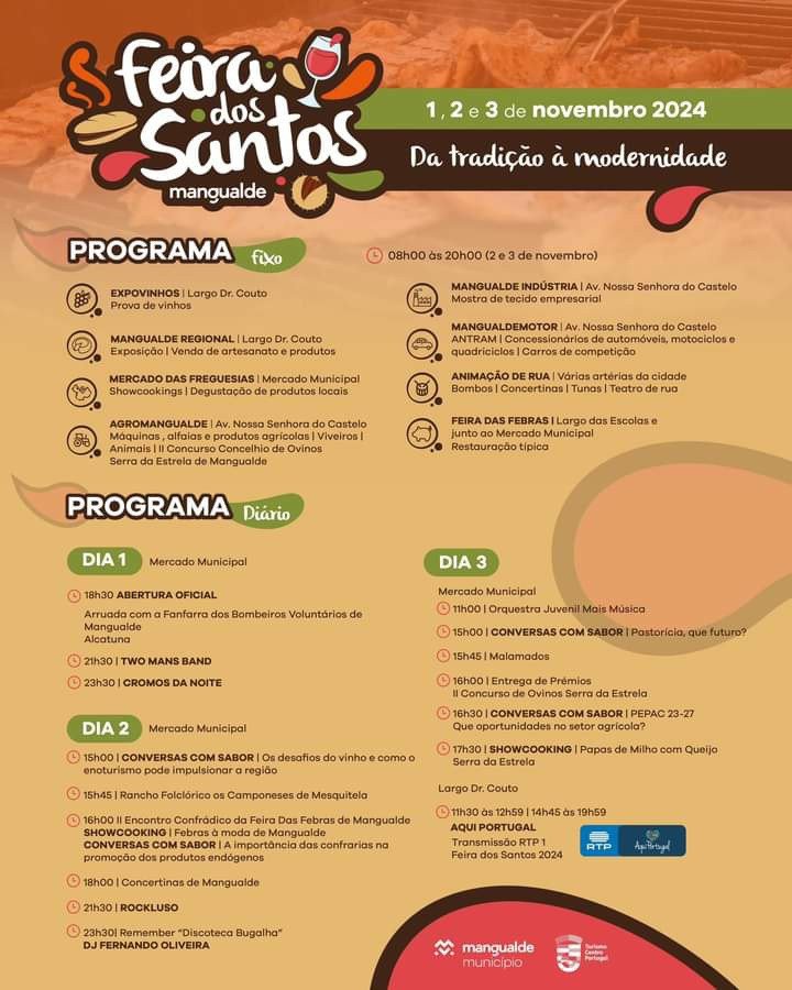 Cartaz Feira dos Santos 2024 - Mangualde