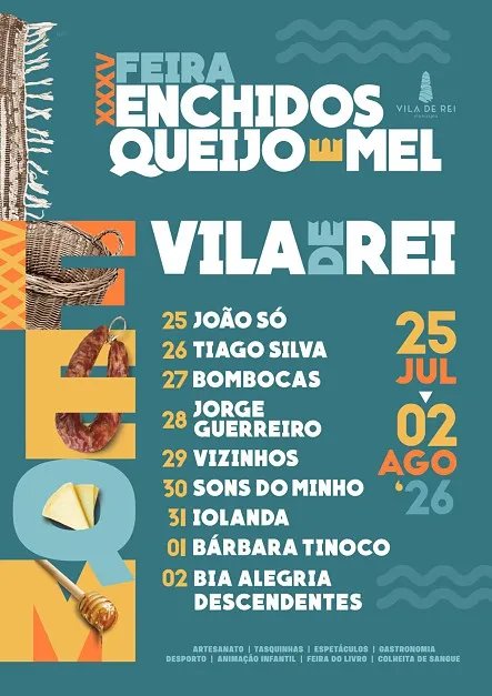 Cartaz Feira Enchidos Queijo e Mel 2026 - Vila de Rei