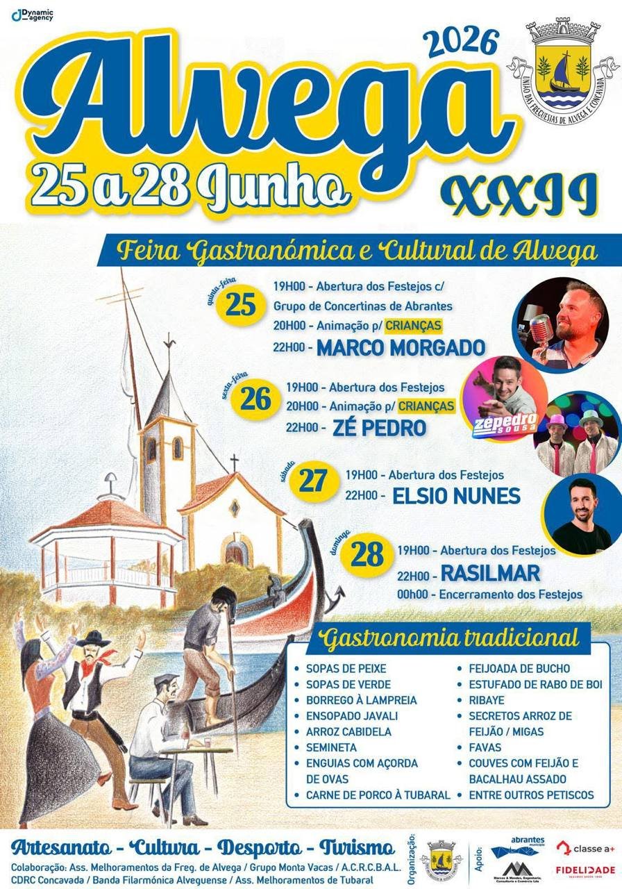 Cartaz Feira Gastronómica e Cultural de Alvega 2026 - Alvega