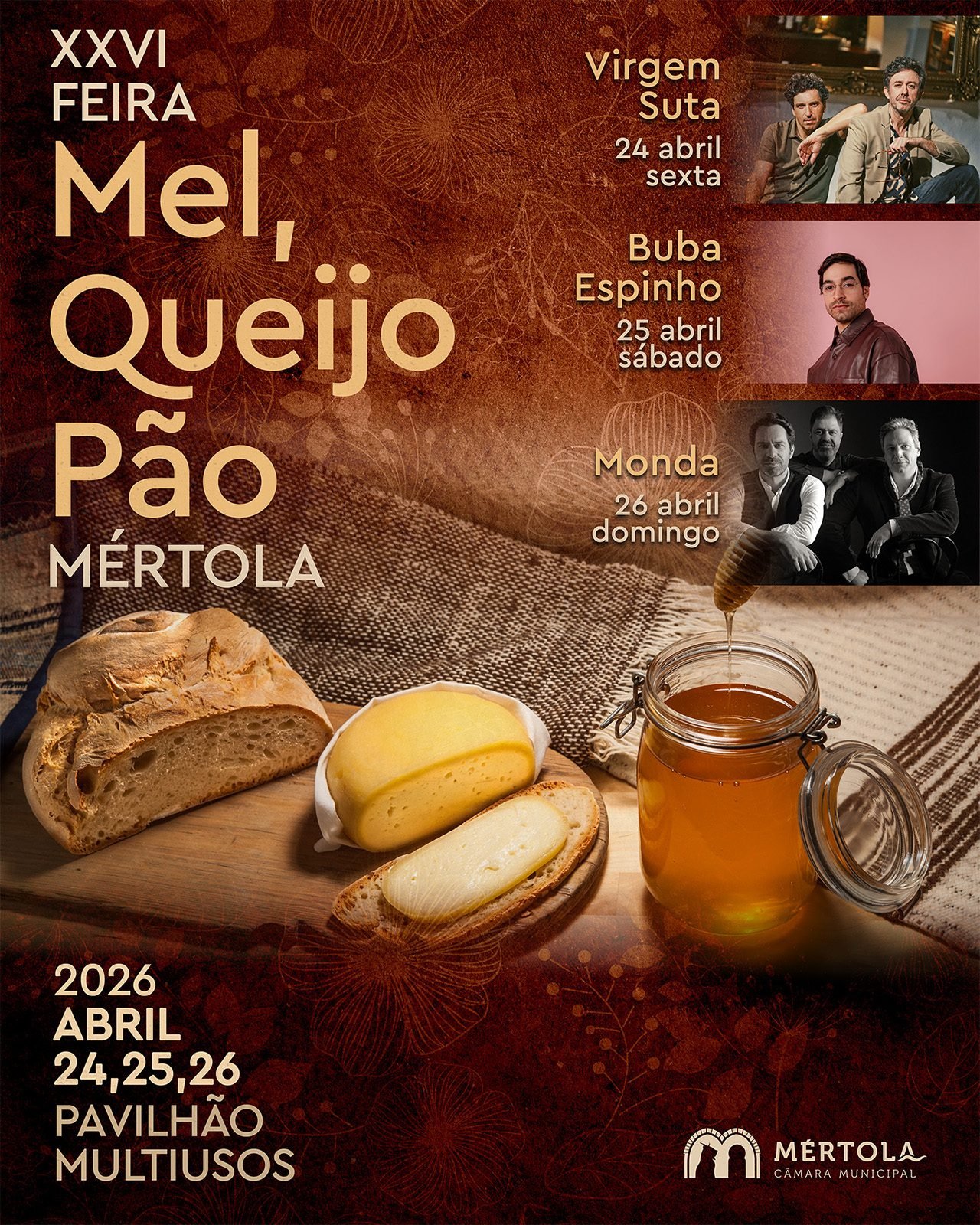 Cartaz Feira Mel, Queijo, Pão 2026 - Mértola