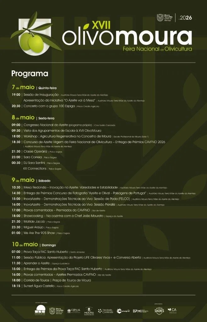 Cartaz Feira Nacional de Olivicultura 2026 - Moura