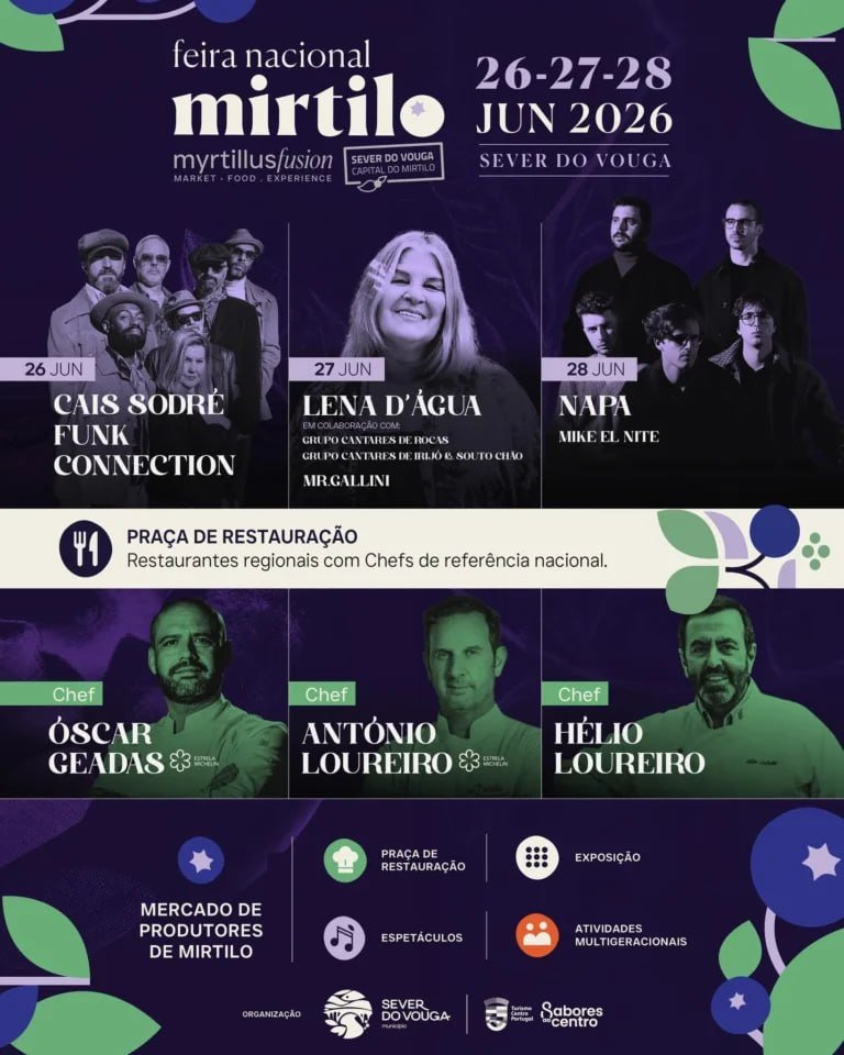 Cartaz Feira Nacional do Mirtilo 2026 - Sever do Vouga