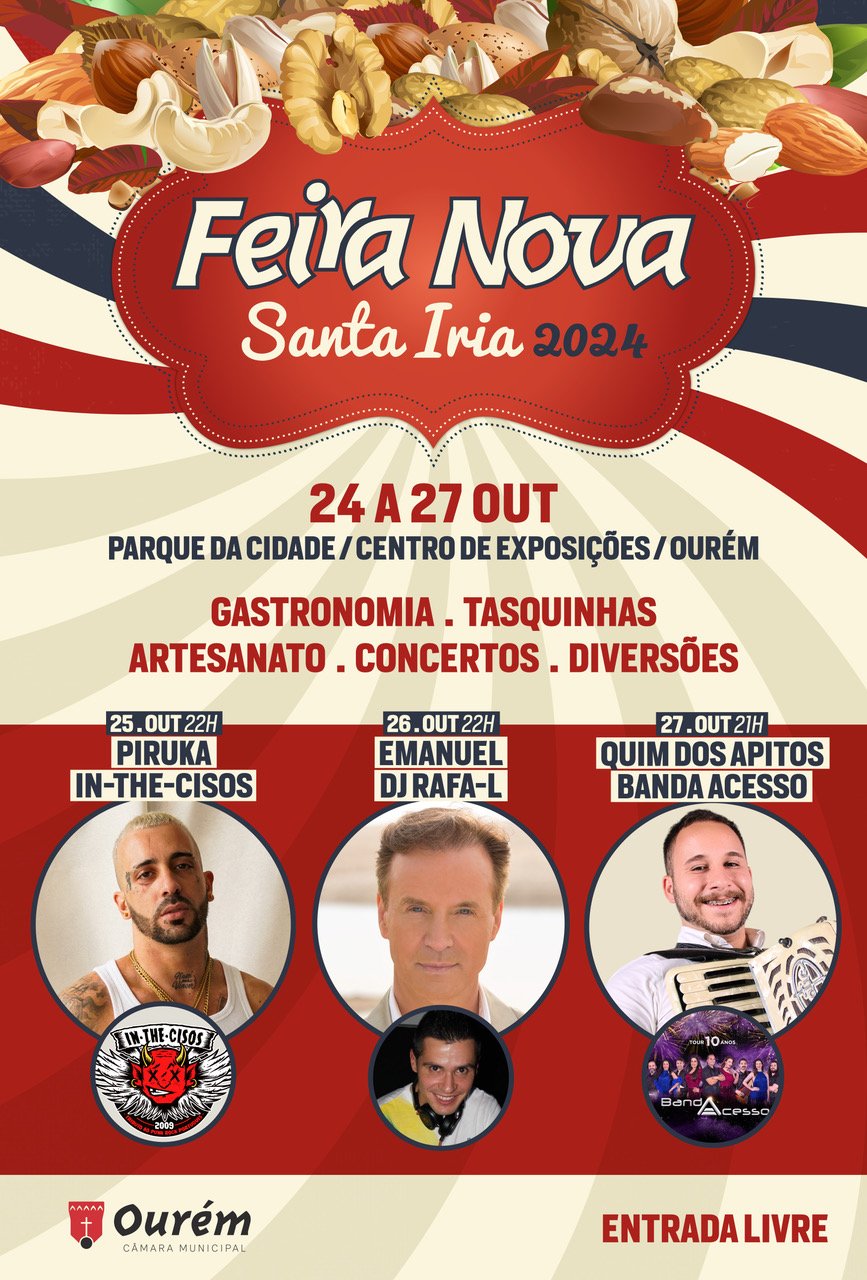 Cartaz Feira Nova Santa Iria 2024 - Ourém