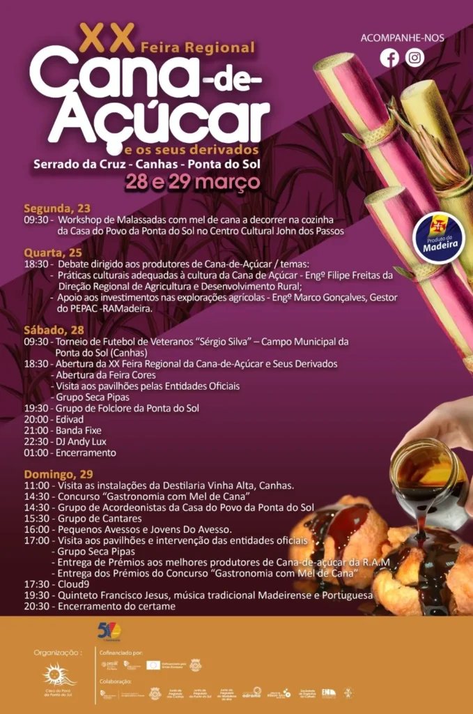 Cartaz Feira Regional Cana-de-Açúcar 2026 - Ponta do Sol