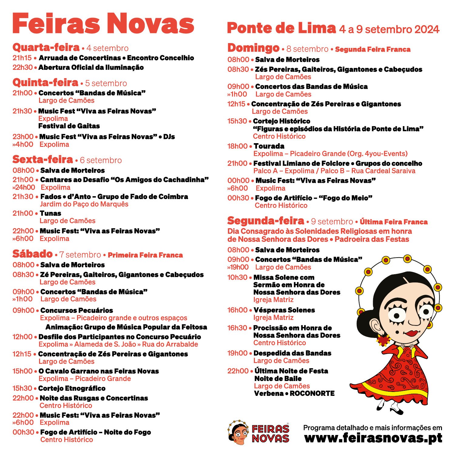 Cartaz Feiras Novas 2024 - Ponte de Lima