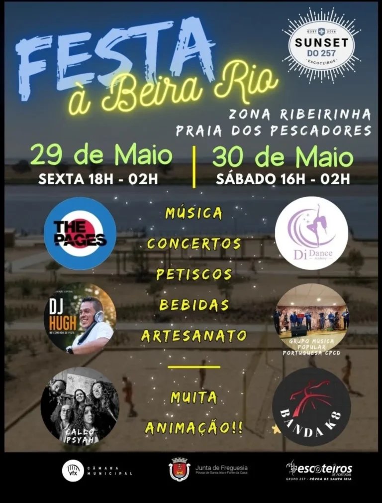 Cartaz Festa à Beira Rio 2026 - Póvoa de Santa Iria