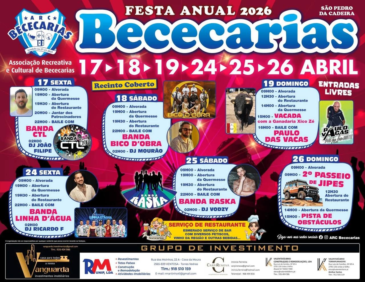 Cartaz Festa Anual 2026 - Bececarias