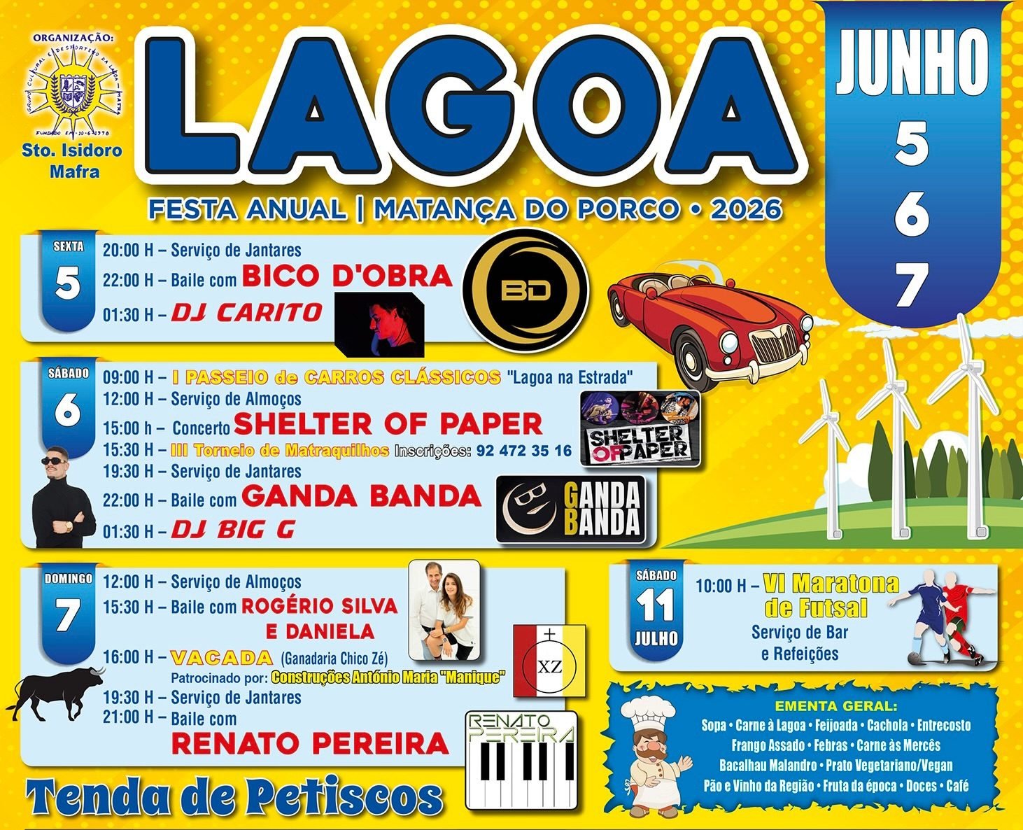 Cartaz Festa Anual 2026 - Lagoa