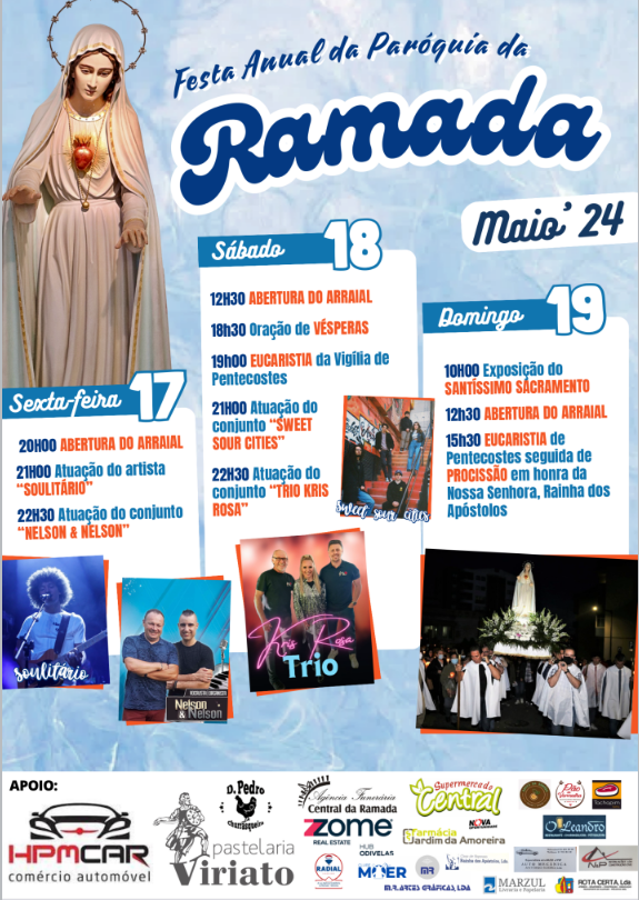 Cartaz Festa Anual da Paróquia 2024 -Ramada