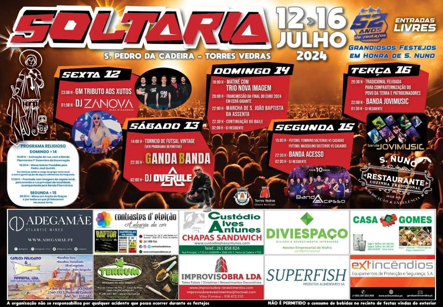 Cartaz Festa Anual de Soltaria 2024 - Torres Vedras