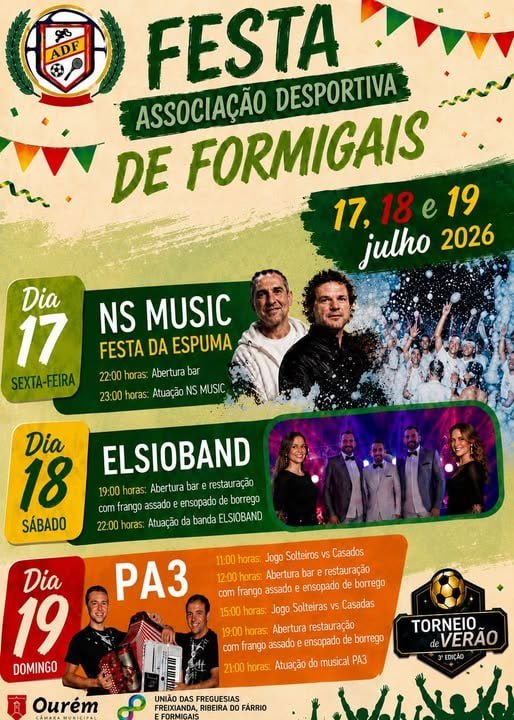 Cartaz Festa Associação Desportiva de Formigais 2026 - Formigais