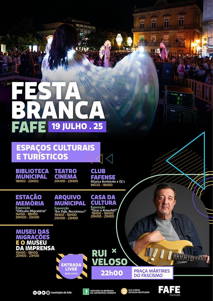 Cartaz Festa Branca 2025 - Fafe