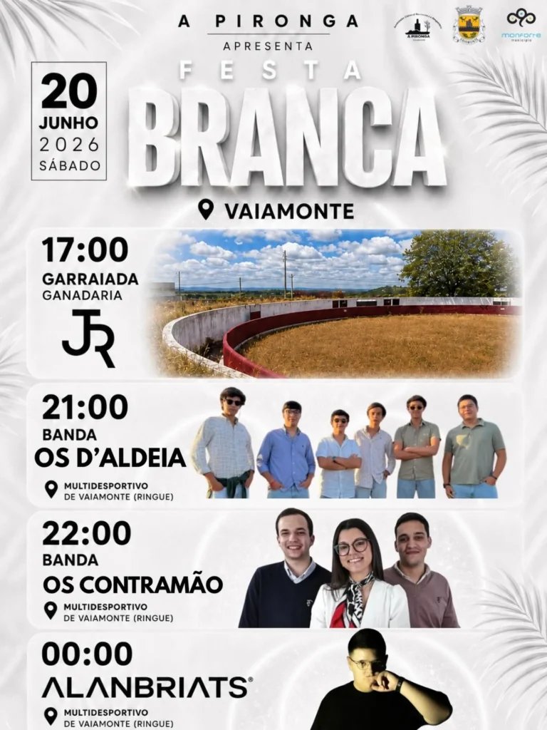 Cartaz Festa Branca 2026 - Vaiamonte