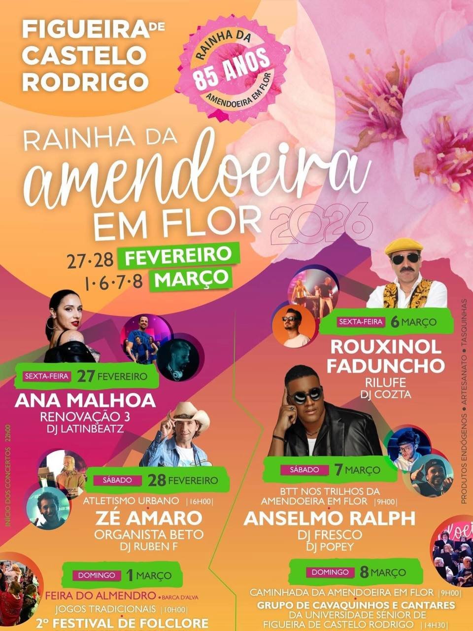 Cartaz Festa da Amendoeira em Flor 2026 - Figueira de Castelo Rodrigo