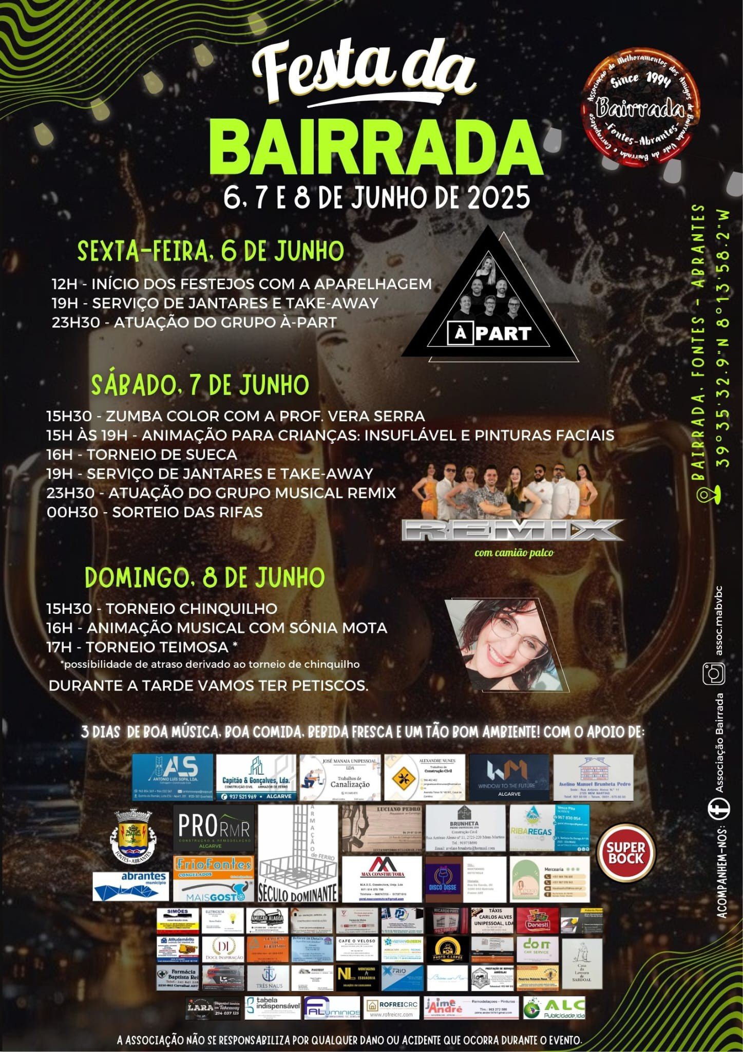 Cartaz Festa da Bairrada 2025 - Fontes