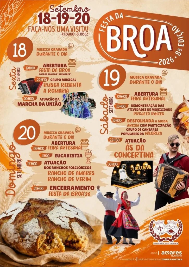 Cartaz Festa da Broa 2026 - Bouro (Santa Maria)