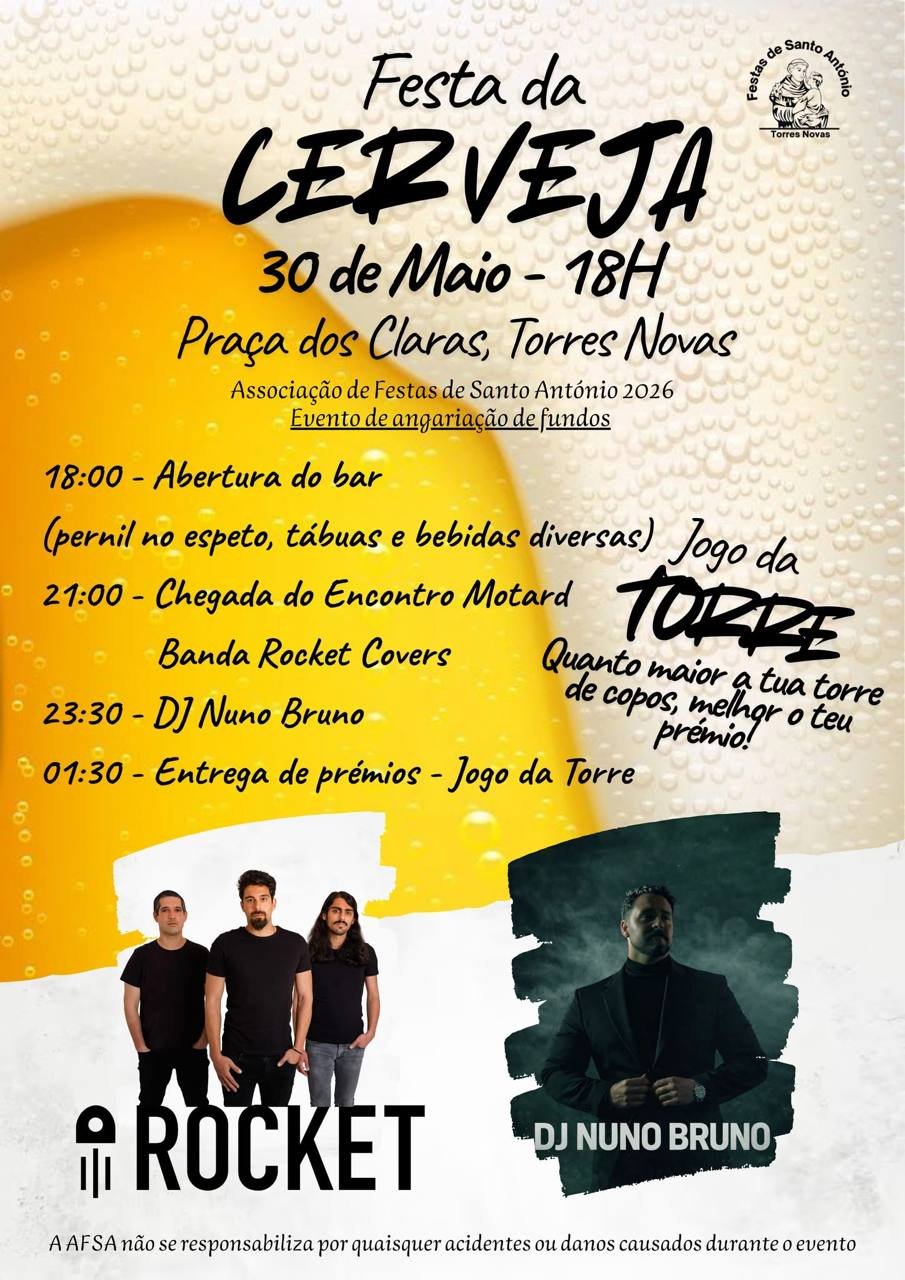 Cartaz Festa da Cerveja 2026 - Torres Novas