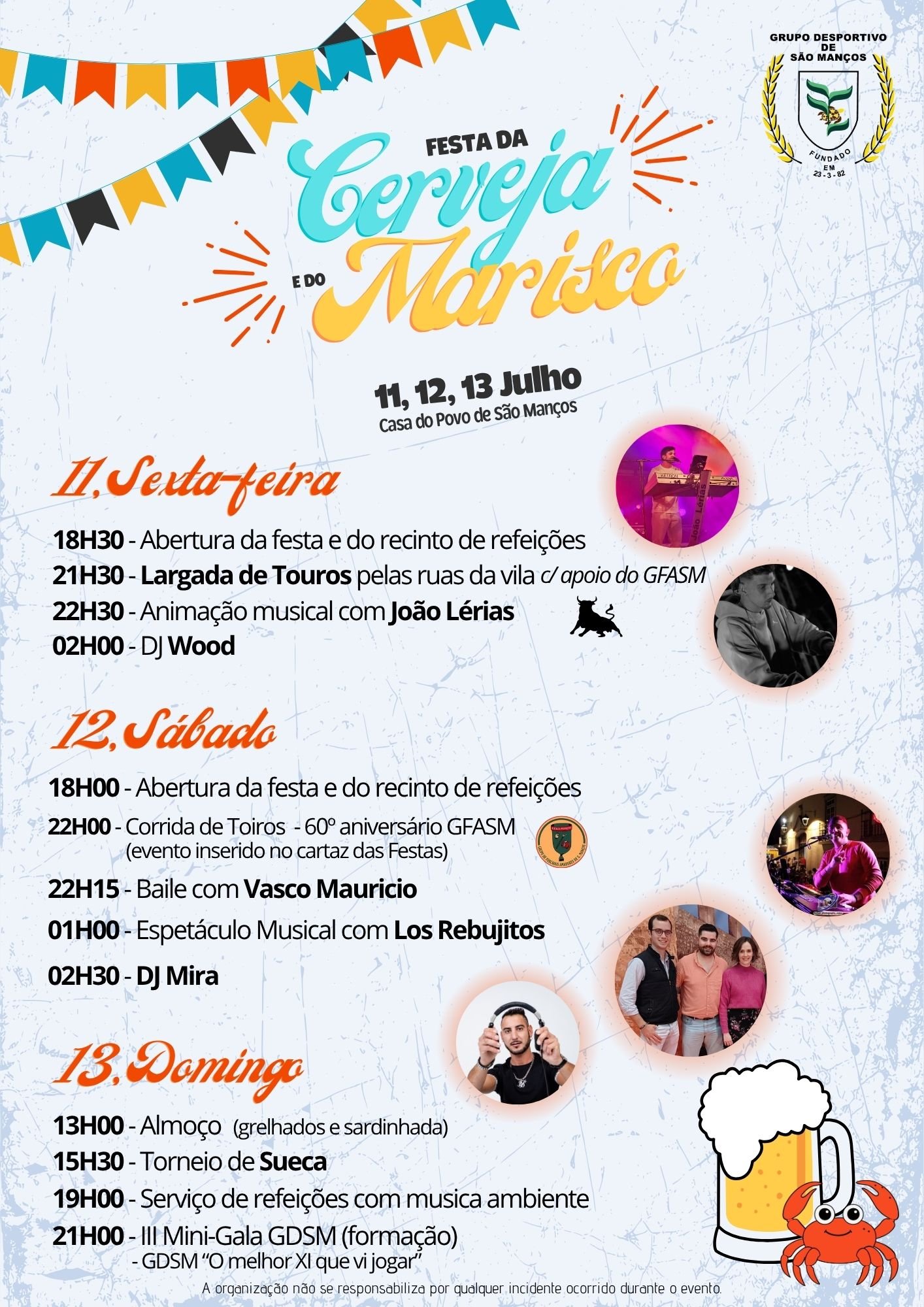 Cartaz Festa da Cerveja e do Marisco 2025 - São Manços