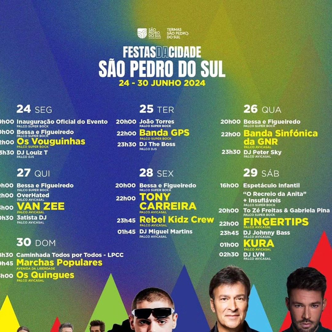 Cartaz Festa da Cidade 2024 - São Pedro do Sul