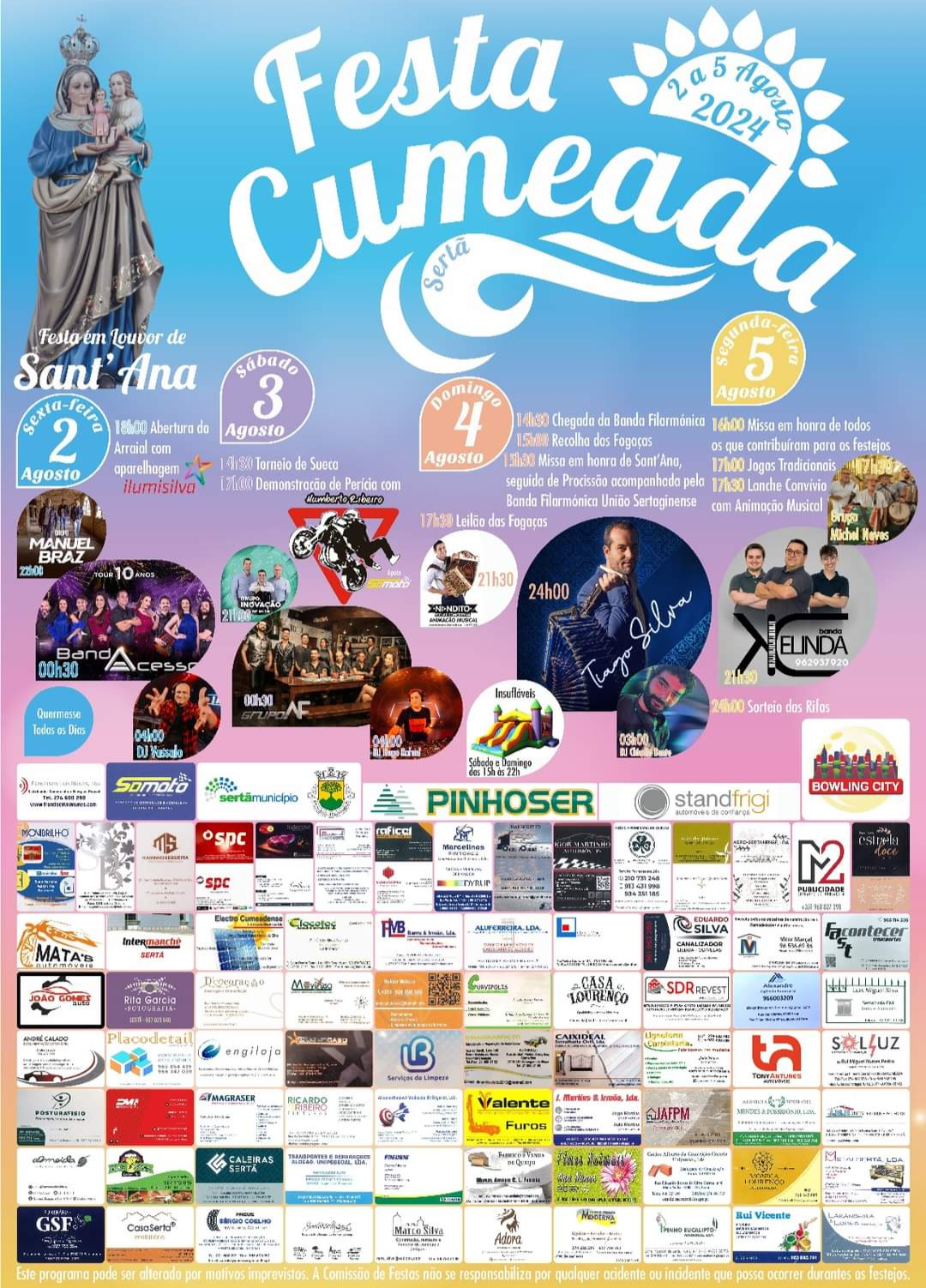 Cartaz Festa da Cumeada 2024 - Sertã