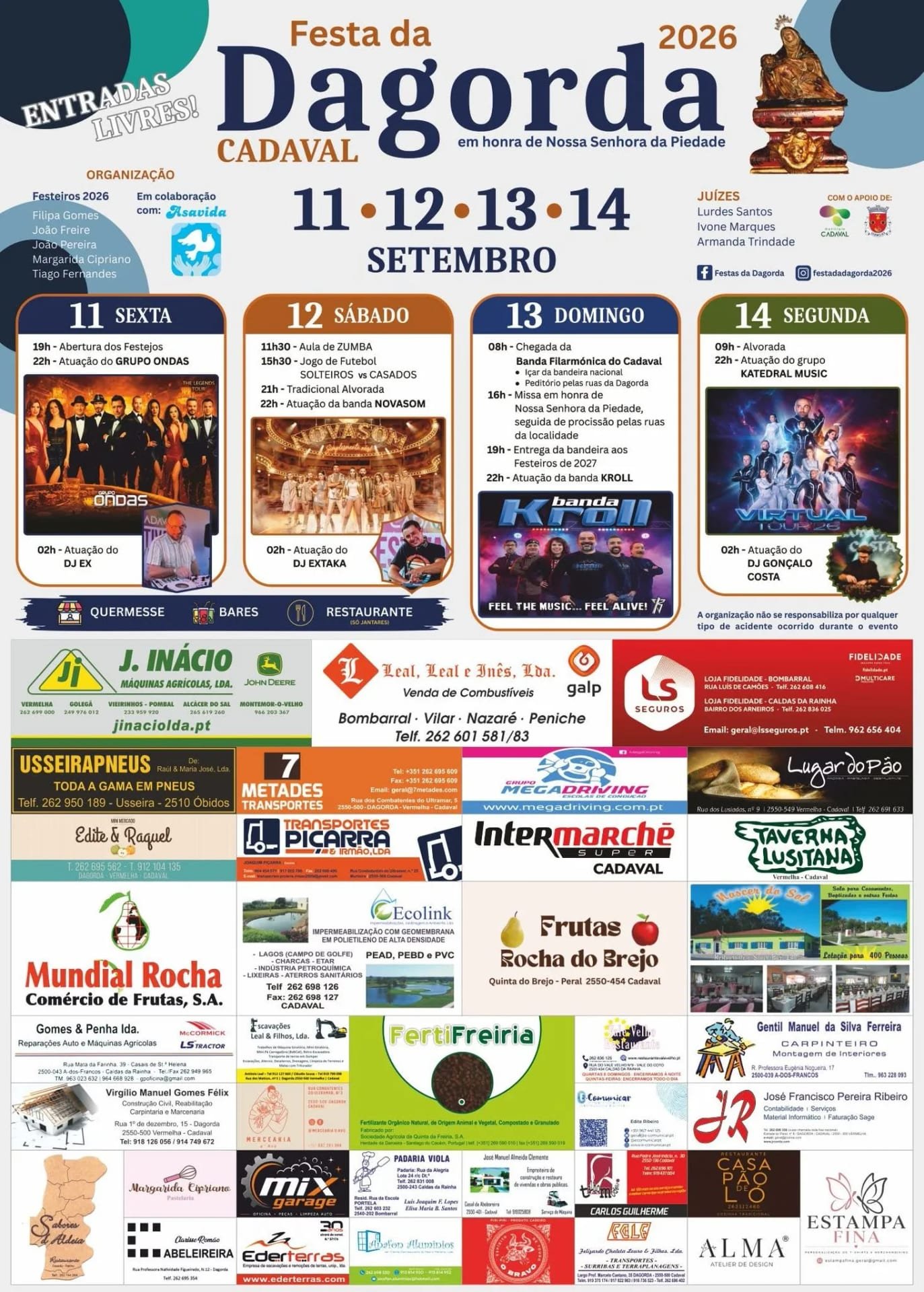 Cartaz Festa da Dagorda 2026 - Cadaval