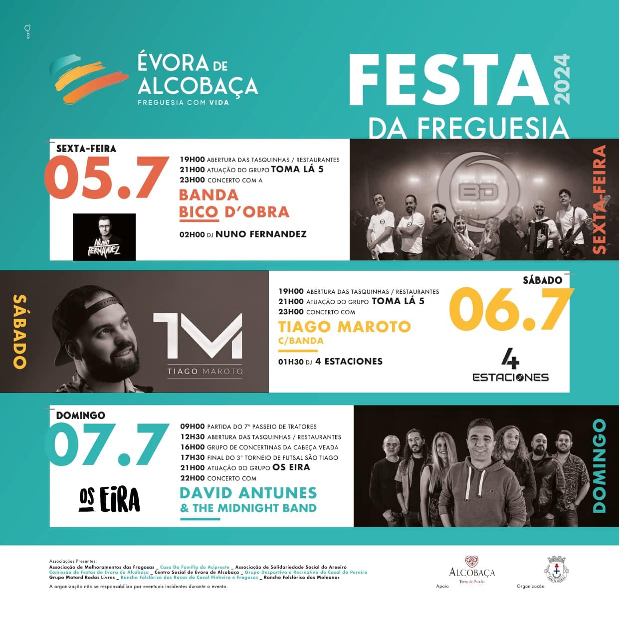 Cartaz Festa da Freguesia 2024 - Évora de Alcobaça