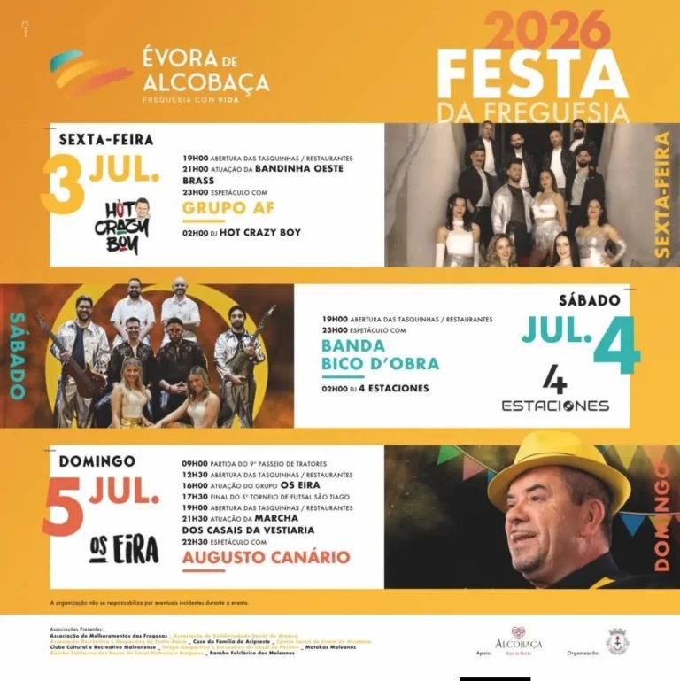 Cartaz Festa da Freguesia 2026 - Évora de Alcobaça