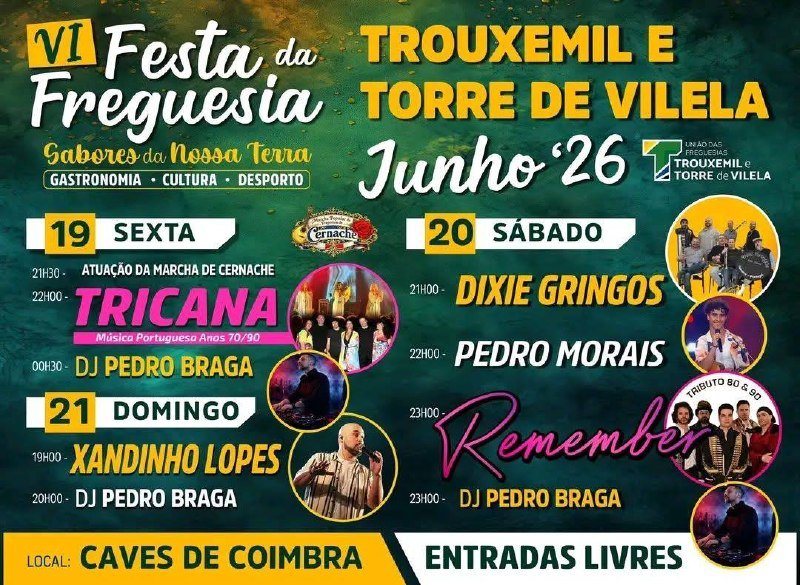 Cartaz Festa da Freguesia 2026 - Trouxemil e Torre de Vilela
