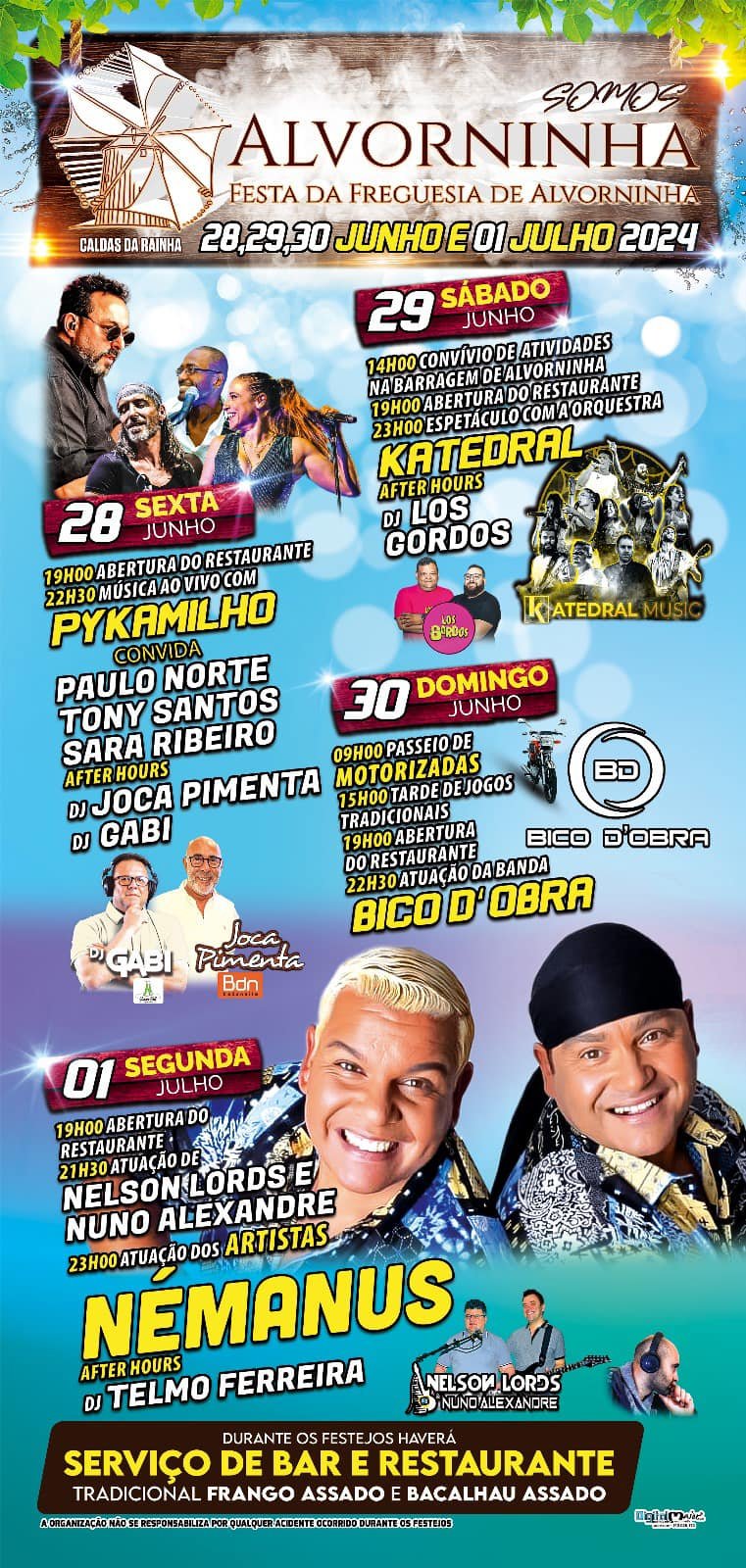 Cartaz Festa da Freguesia de Alvorinha 2024 - Caldas da Rainha