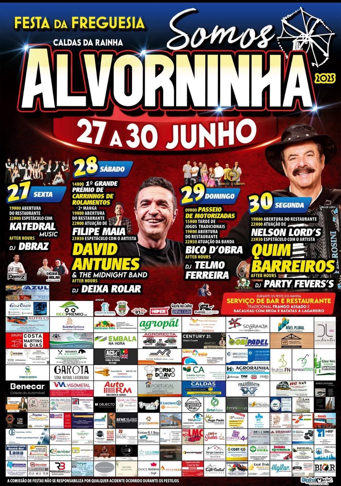 Cartaz Festa da Freguesia de Alvorinha 2025 - Caldas da Rainha