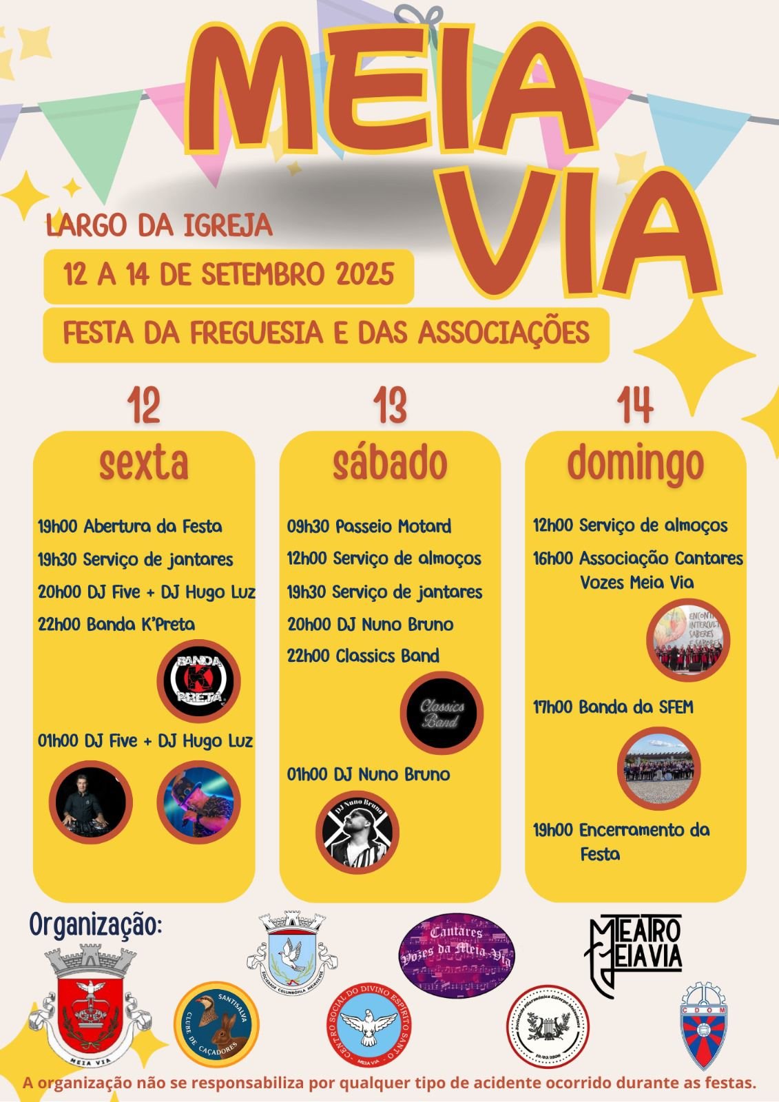 Cartaz Festa da Freguesia e das Associações 2025 - Meia Via