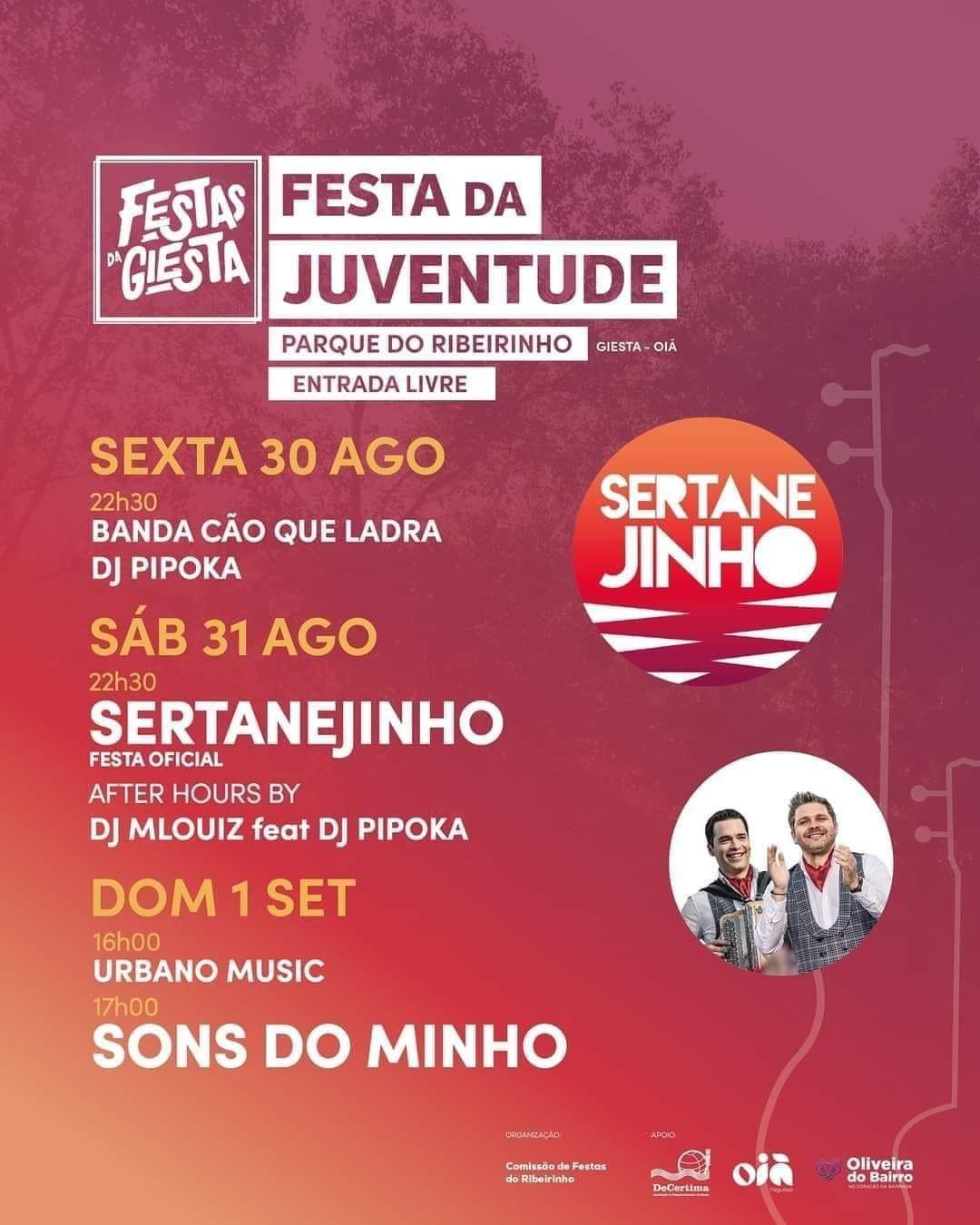 Cartaz Festa da Juventude 2024 - Giesta
