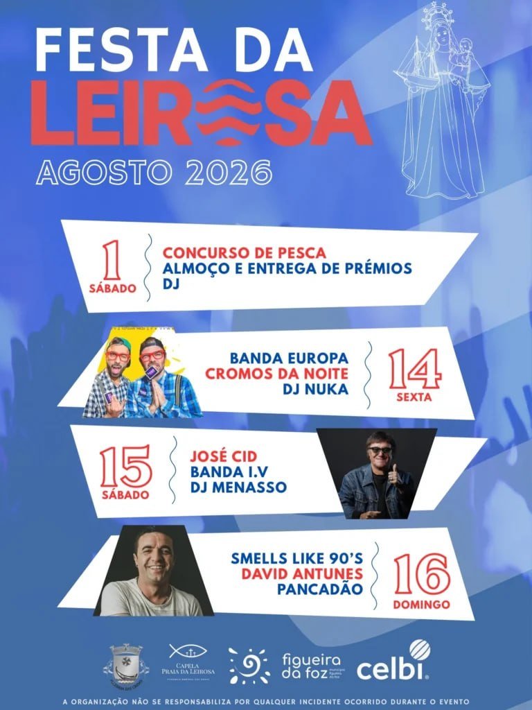 Cartaz Festa da Leirosa 2026 - Leirosa