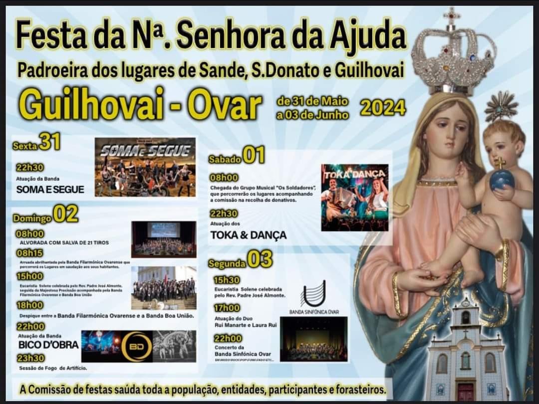 Cartaz Festa da Nossa Senhora da Ajuda 2024 - Guilhovai