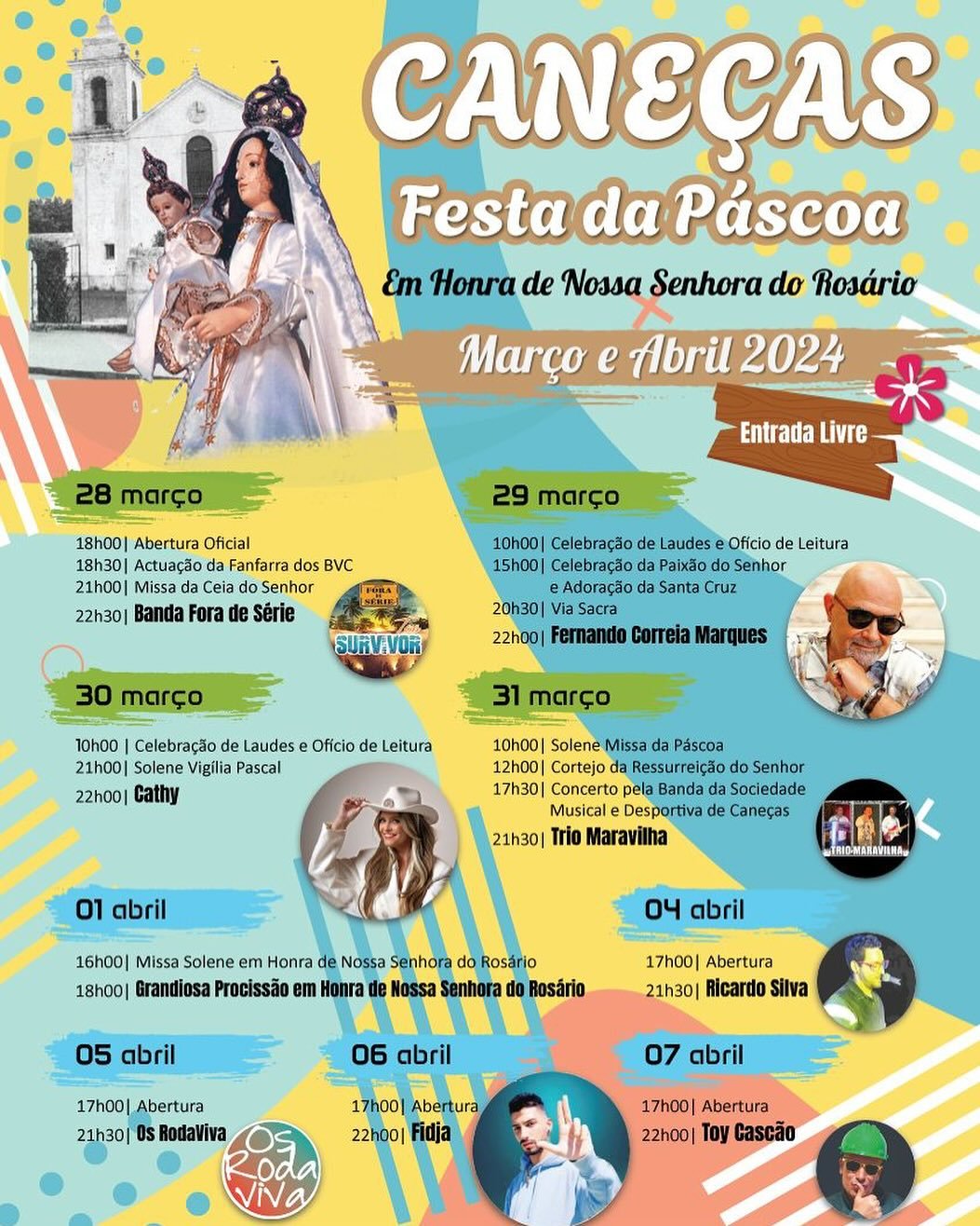 Cartaz Festa da Páscoa 2024 - Caneças