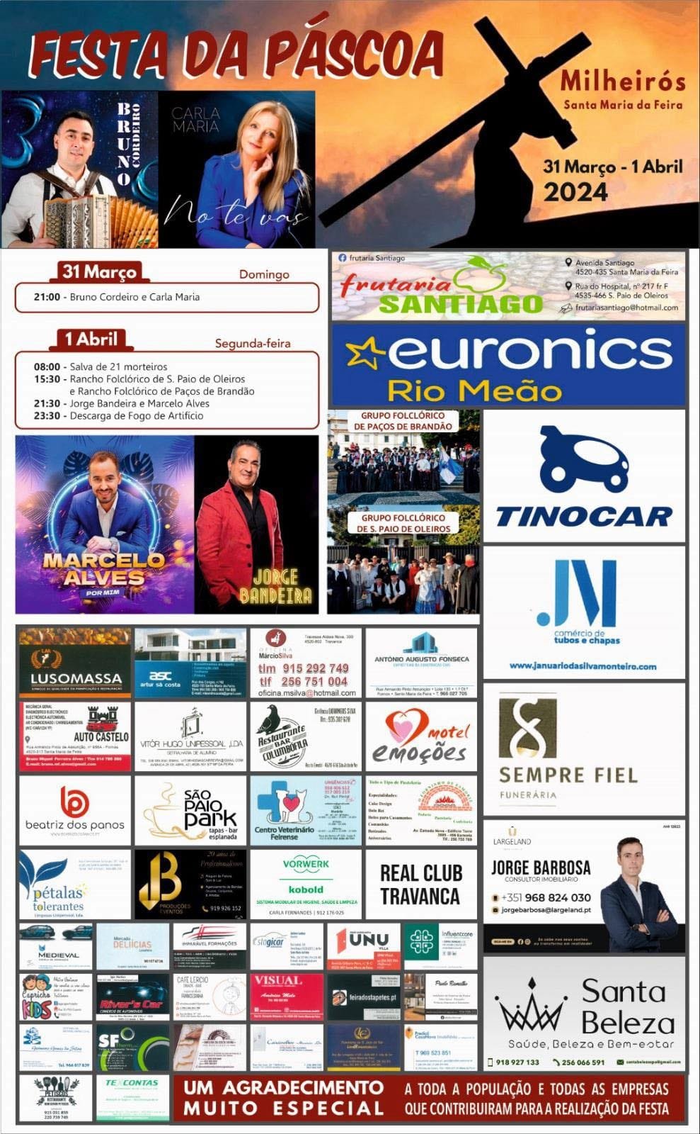 Cartaz Festa da Páscoa 2024 - Milheirós