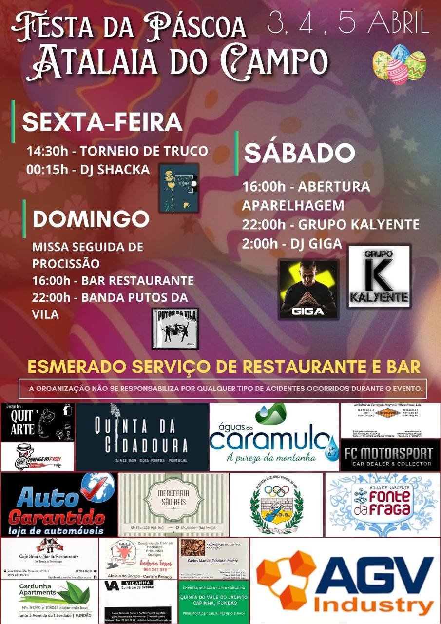 Cartaz Festa da Páscoa 2026 - Atalaia do Campo
