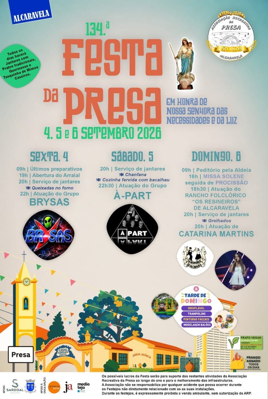 Cartaz Festa da Presa 2026 - Alcaravela