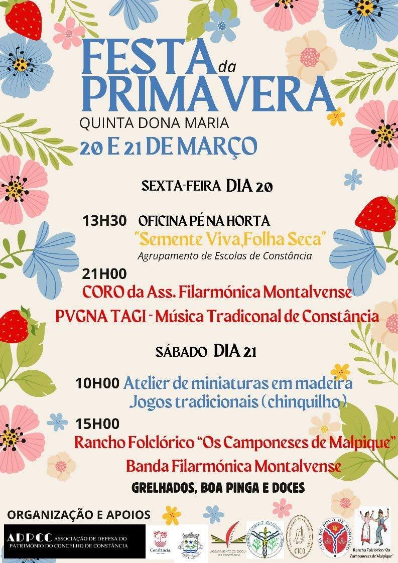 Cartaz Festa da Primavera 2026 - Constância