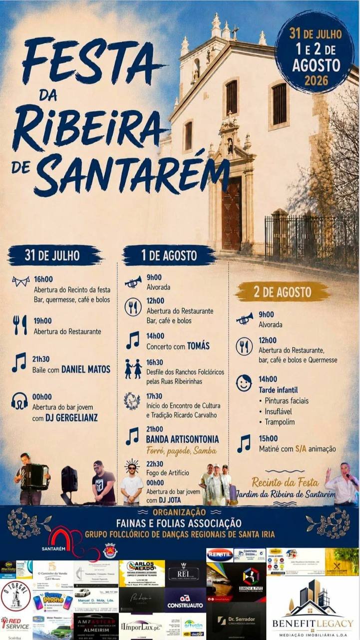 Cartaz Festa da Ribeira de Santarém 2026 - Santarém