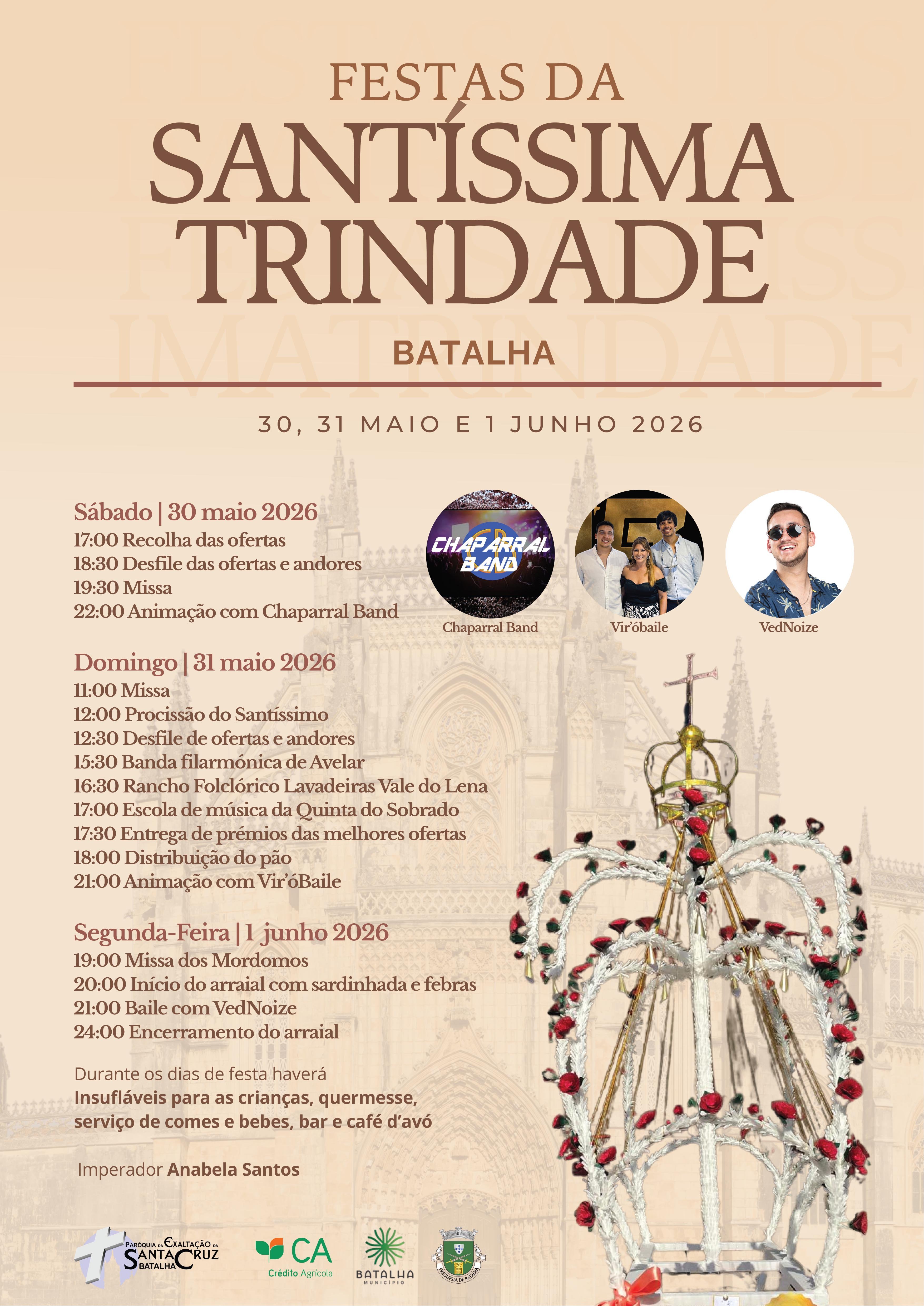 Cartaz Festa da Santíssima Trindade 2026 - Batalha
