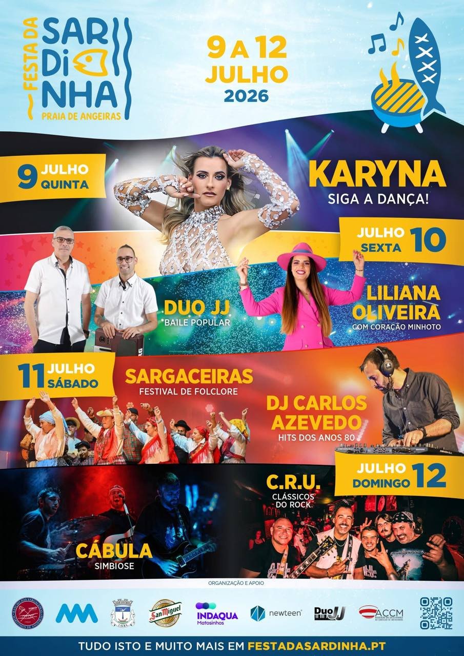 Cartaz Festa da Sardinha 2026 - Praia de Angeiras