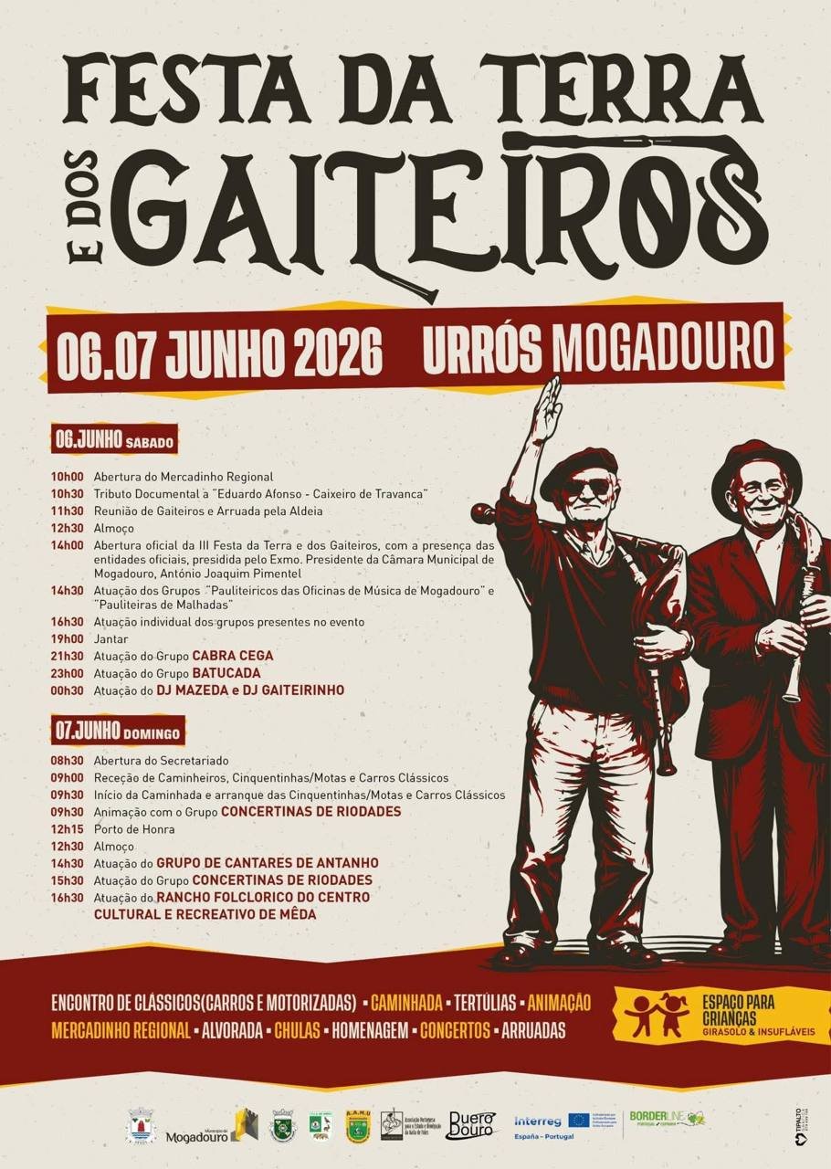 Cartaz Festa da Terra e dos Gaiteiros 2026 - Urrós