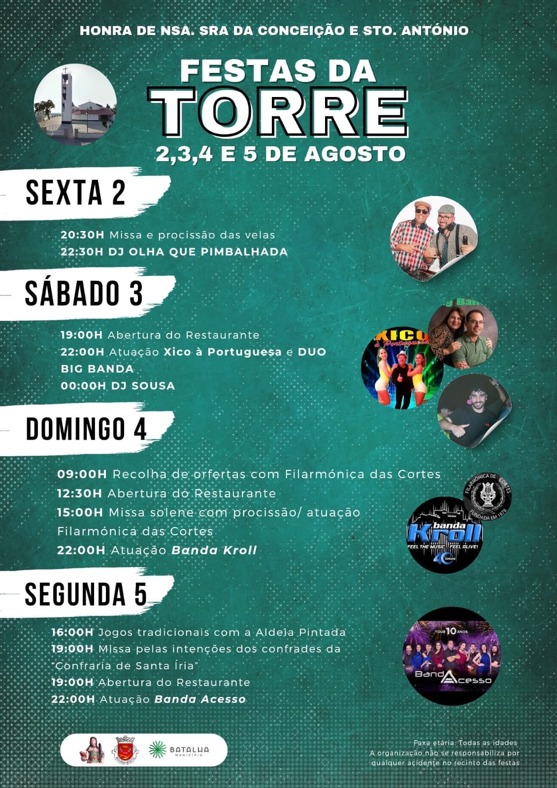 Cartaz Festa da Torre 2024 - Batalha