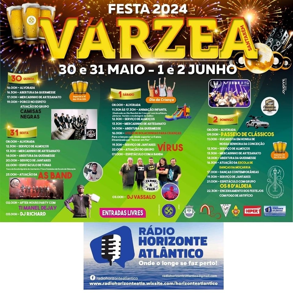 Cartaz Festa da Várzea 2024 - Santarém