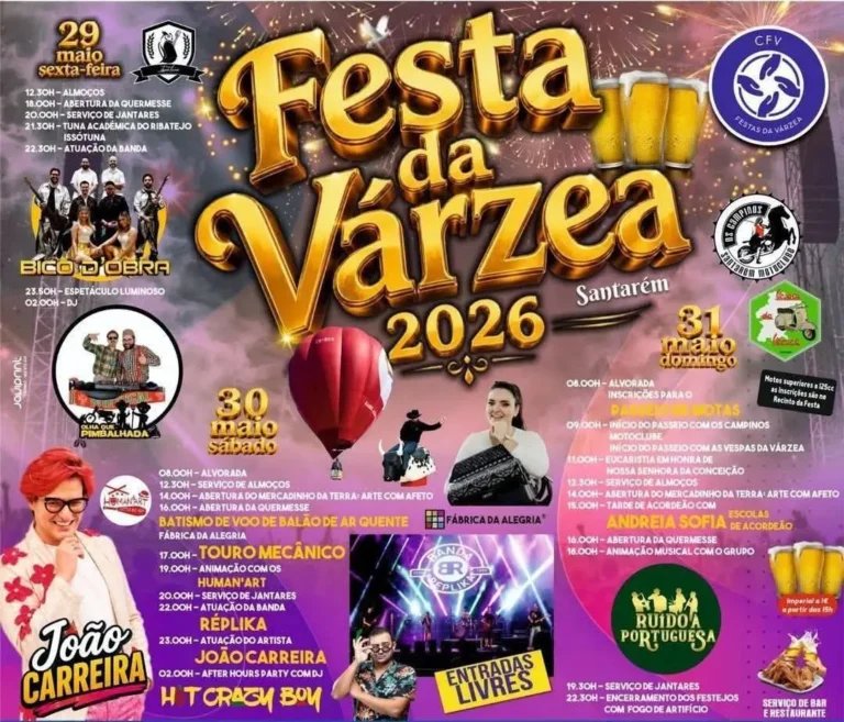 Cartaz Festa da Várzea 2026 - Santarém