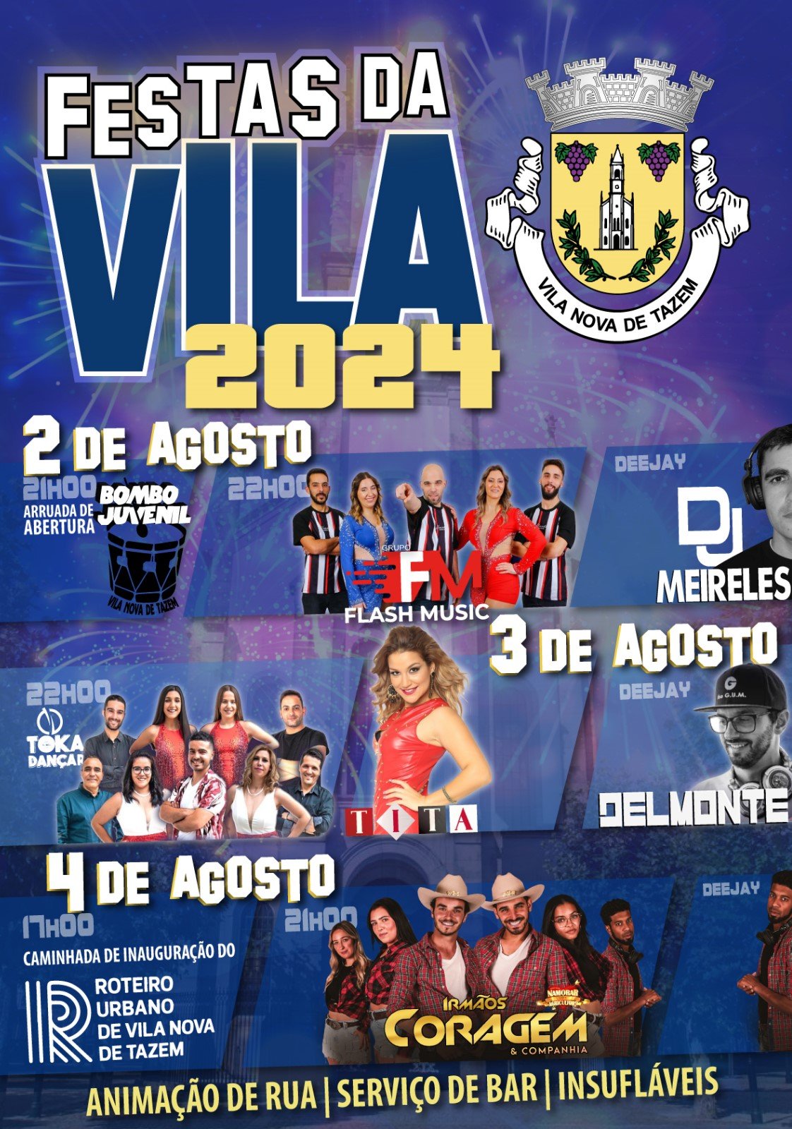 Cartaz Festa da Vila 2024 - Vila Nova de Tazem