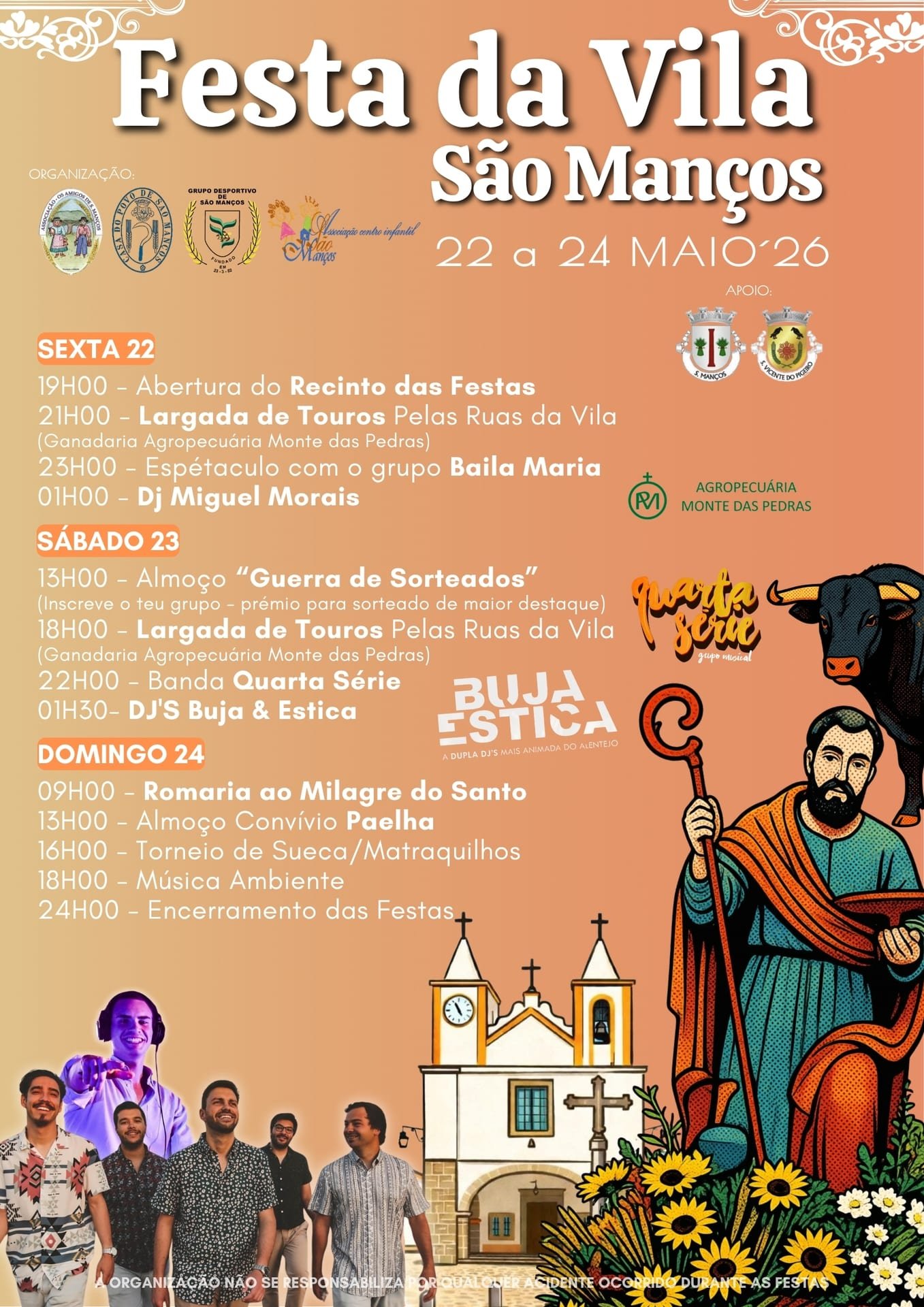 Cartaz Festa da Vila 2026 - São Manços